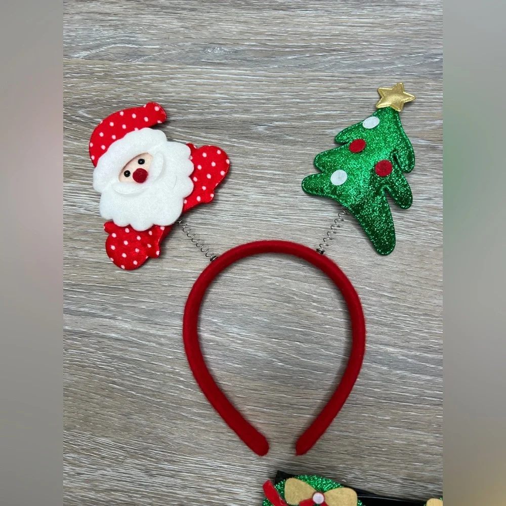 Brand new- 2 Holiday Headbands & 1 Pair of Glasses